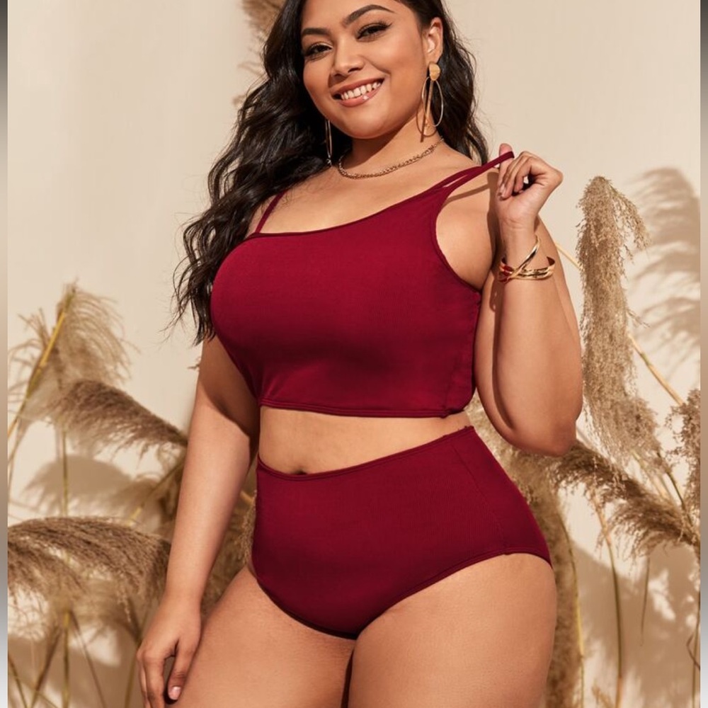 SHEIN Red/Maroon Bikini Size 2X